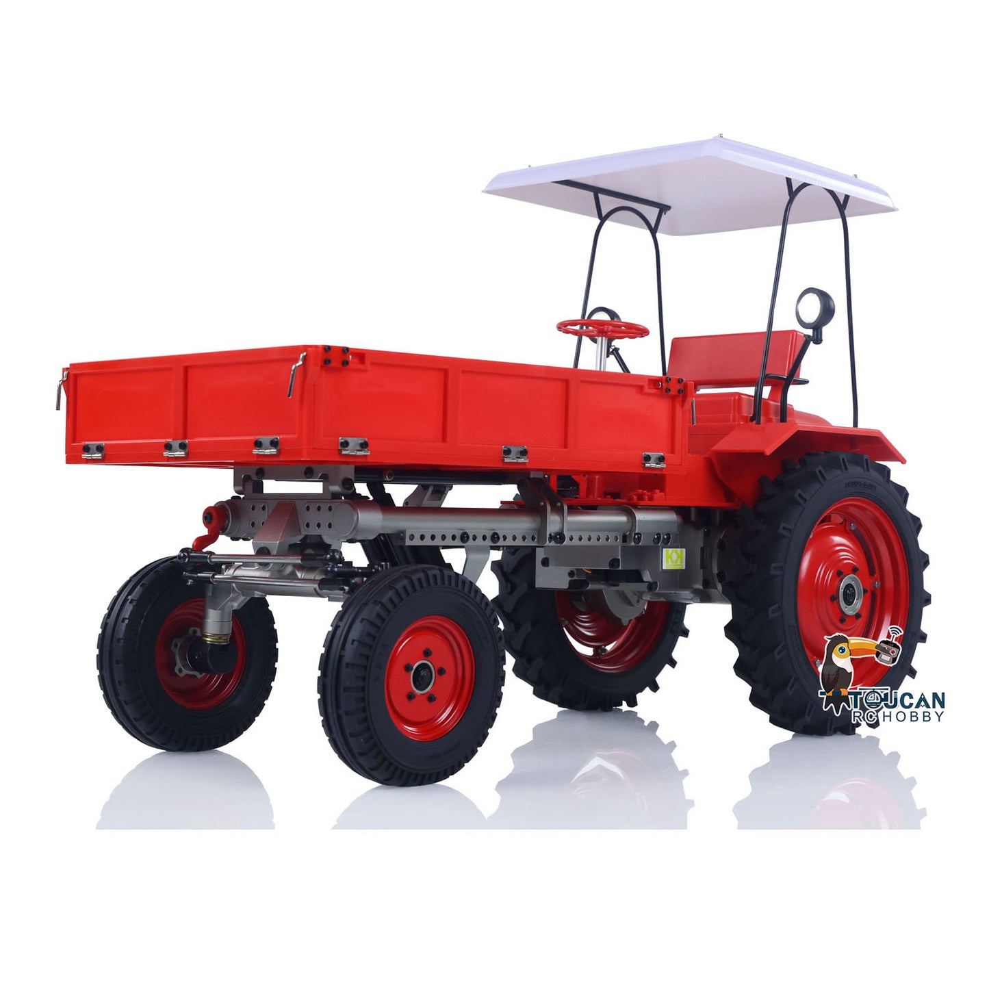 Kingkong 1/10 RC Ackerschlepper Automodell DONKEY T16 4x2 Transportfahrzeug Motor 2-Gang-Getriebe Achssperre Servo 6CH Radio Licht