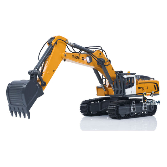 TOUCAN RC HOBBY 1/50 Electric RC Excavator K970 Remote Control Digger Construction Car Metal Bucket Tracks Lights Sounds Finished Model Toys