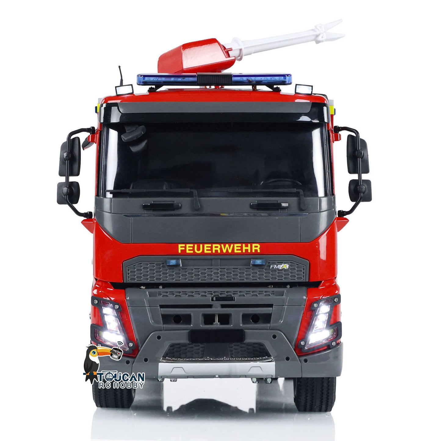 TOUCAN RC HOBBY 1/14 4x2 RC Fire Vehicles Radio Control Fire Fighting Truck 3-speed Transmission Lighting and Sound System Assembled and Painte