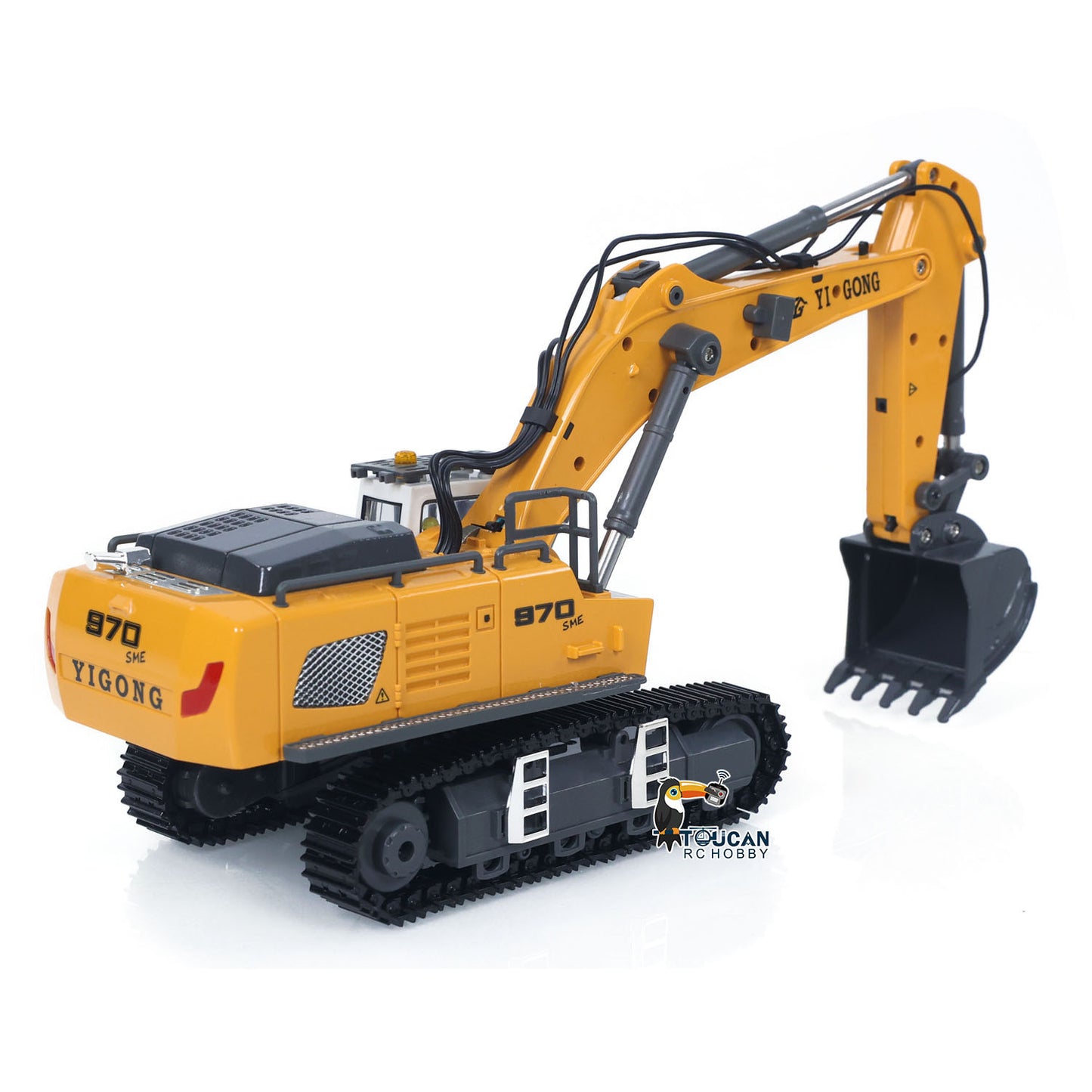 1/50 Electric RC Excavator K970 Remote Control Digger Construction Car Metal Bucket Tracks Lights Sounds Finished Model Toys