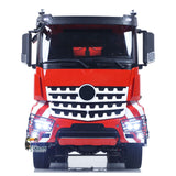 Metal 1/14 RC Hydraulic Dumper 8x8 Roll Off Dump Truck 3363 Emulated Car Model Rear Axle Steering ST8 Remote Control 3-speed