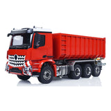 Metal 1/14 RC Hydraulic Dumper 8x8 Roll Off Dump Truck 3363 Emulated Car Model Rear Axle Steering ST8 Remote Control 3-speed