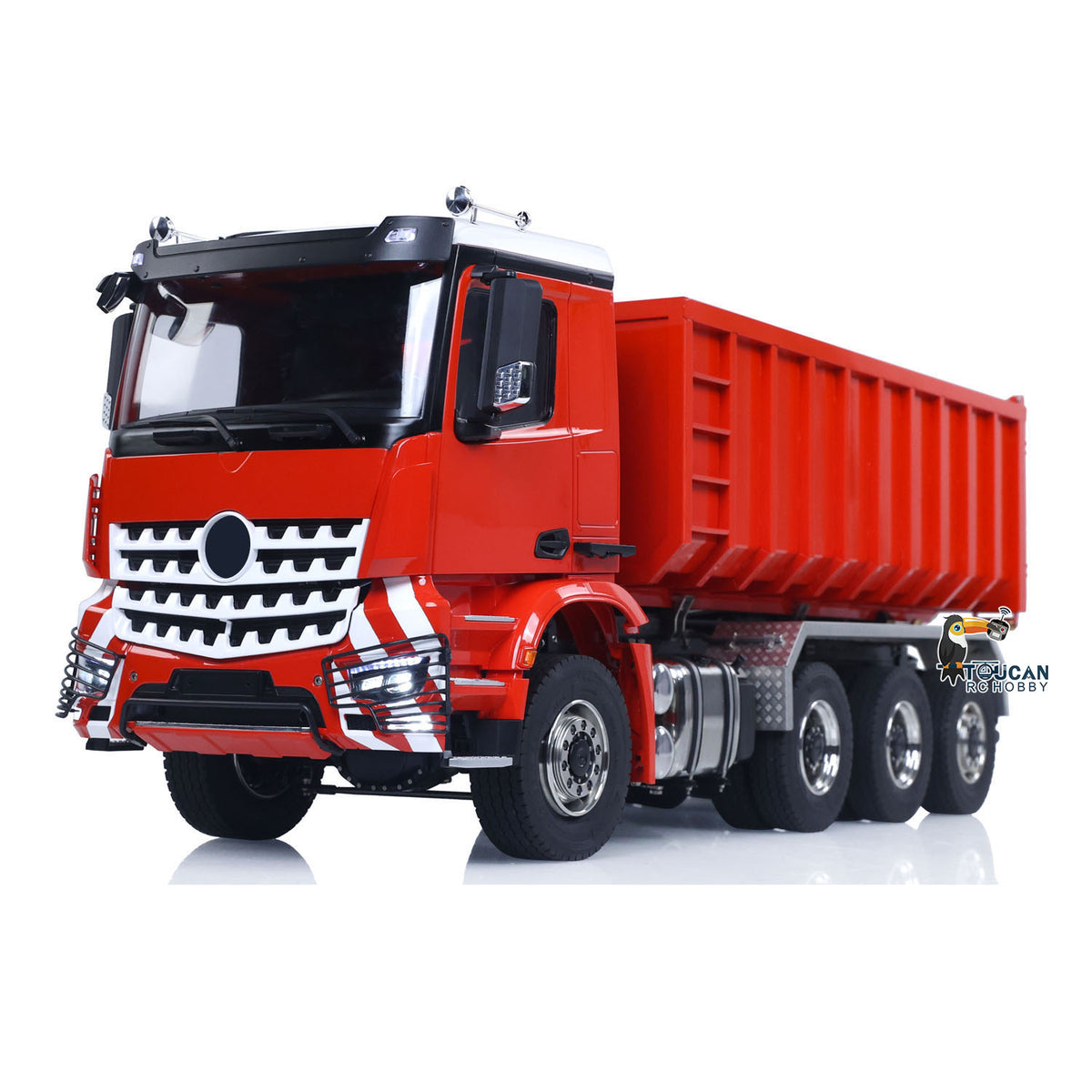 TOUCAN RC HOBBY  G88 1/14 Metal 8x8 RC Hydraulic Roll on Roll off Dump Truck 3 Speed Transmission Differential Lock Rear Axle Steering for Modelers