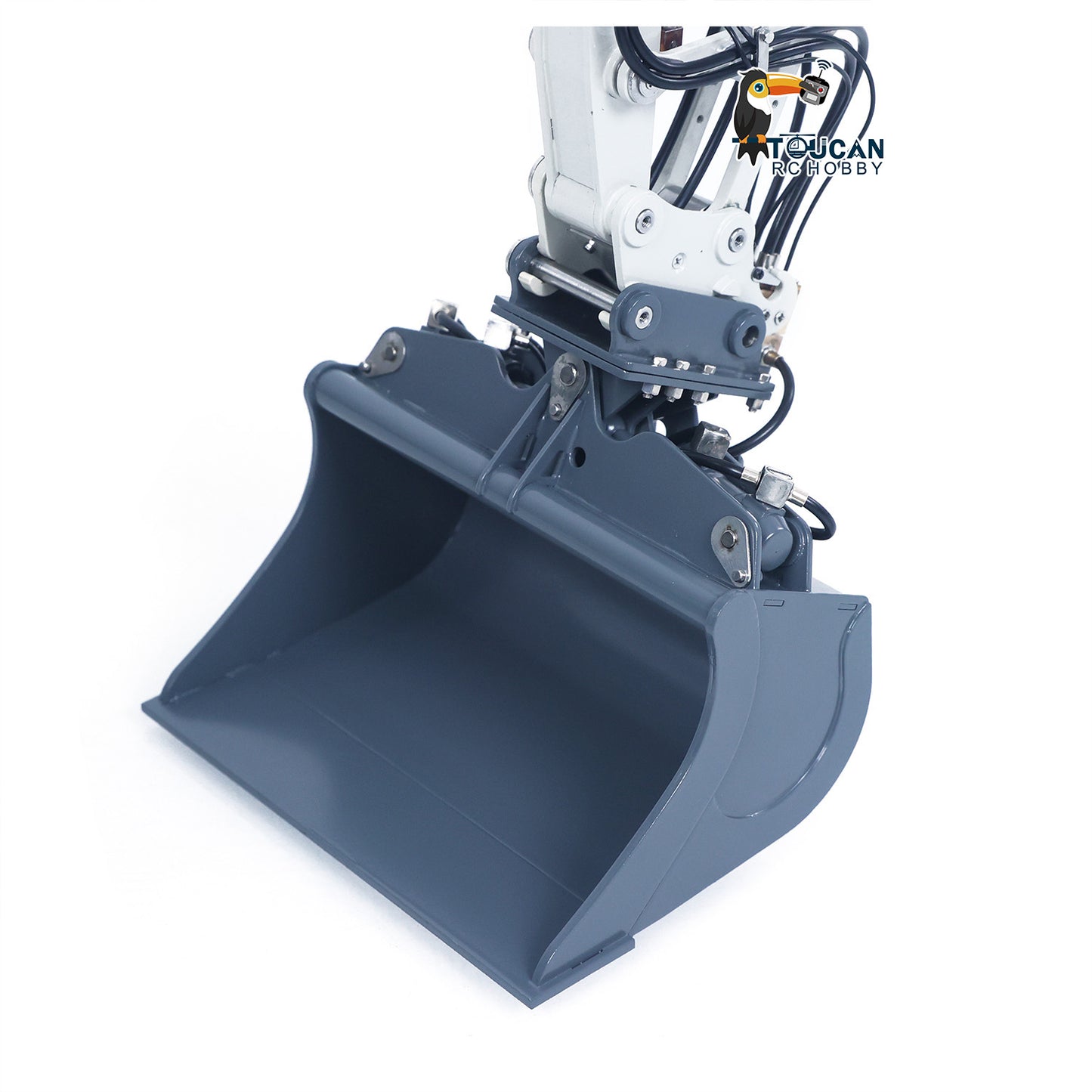 CUT Model Metal Electric Vibrating Tamper/Sweeper/Hydraulic Inclined Wide/Clamshell Bucket/Log Grapple/Wrist for 1/14 RC Excavator LR914 PRO MAX DIY Models
