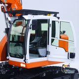 CUT Model Metal 1/14 Remote Control Hydraulic Excavator LR914 RC Tracked Digger 5CH Valve RTR Engineering Vehicle Lights Sounds