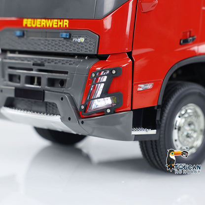 TOUCAN RC HOBBY 1/14 4x2 RC Fire Vehicles Radio Control Fire Fighting Truck 3-speed Transmission Lighting and Sound System Assembled and Painte