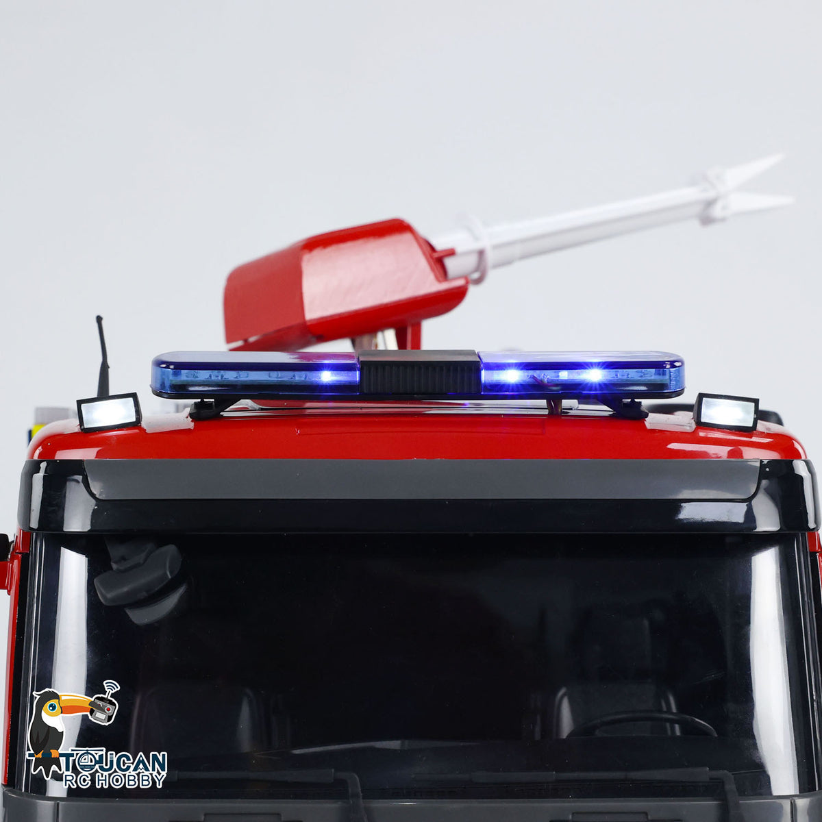 TOUCAN RC HOBBY 1/14 4x2 RC Fire Vehicles Radio Control Fire Fighting Truck 3-speed Transmission Lighting and Sound System Assembled and Painte