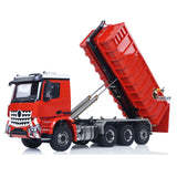 Metal 1/14 RC Hydraulic Dumper 8x8 Roll Off Dump Truck 3363 Emulated Car Model Rear Axle Steering ST8 Remote Control 3-speed
