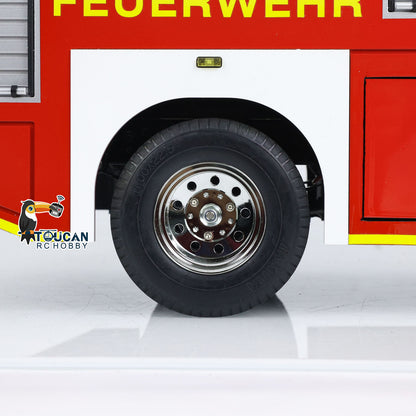 TOUCAN RC HOBBY 1/14 4x2 RC Fire Vehicles Radio Control Fire Fighting Truck 3-speed Transmission Lighting and Sound System Assembled and Painte