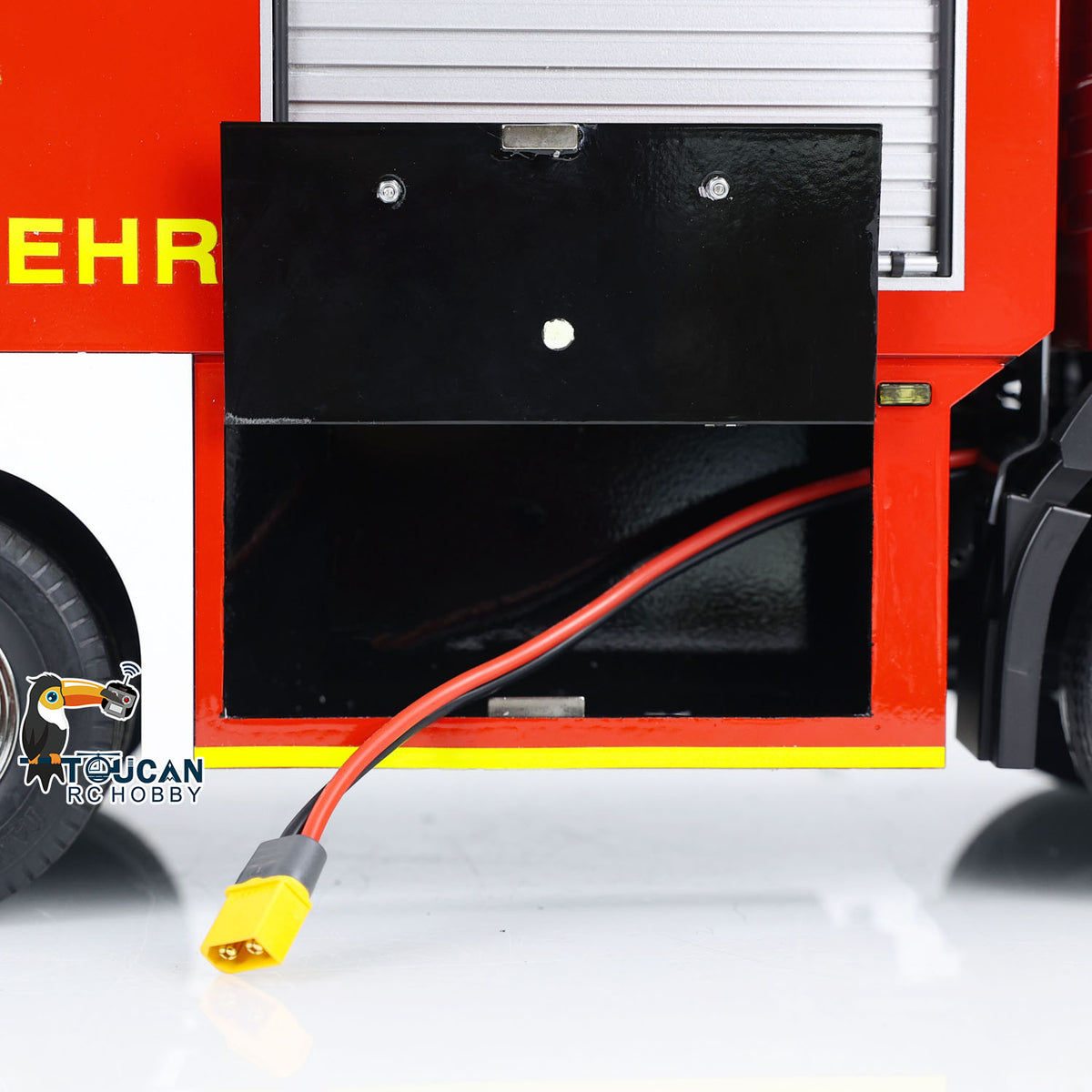 TOUCAN RC HOBBY 1/14 4x2 RC Fire Vehicles Radio Control Fire Fighting Truck 3-speed Transmission Lighting and Sound System Assembled and Painte