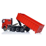 Metal 1/14 RC Hydraulic Dumper 8x8 Roll Off Dump Truck 3363 Emulated Car Model Rear Axle Steering ST8 Remote Control 3-speed