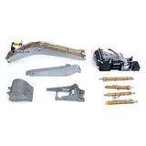 LESU 1/14 Metal Remote Control Hydraulic Tracked Excavator KIT Aoue PC500 RC Digger 7Ways Valve 3MAP Light System DIY Model