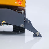CUT LR914 1/14 Metal RC Hydraulic Wheel Excavator RTR 3 Arms 8-Way Valve Digger PL18EV Lite Controller Manual Quick Coupler Light & Sound System Cabin Guard Rail Tail hook for Model Collectors