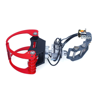 CUT Model Metal Electric Vibrating Tamper/Sweeper/Hydraulic Inclined Wide/Clamshell Bucket/Log Grapple/Wrist for 1/14 RC Excavator LR914 PRO MAX DIY Models