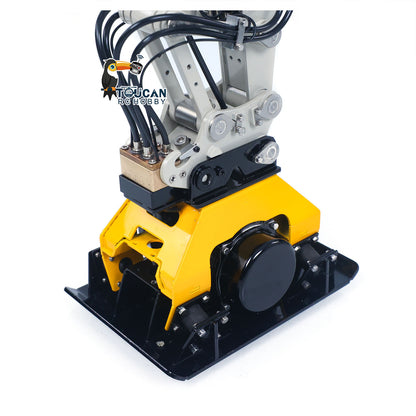 CUT Model Metal Electric Vibrating Tamper/Sweeper/Hydraulic Inclined Wide/Clamshell Bucket/Log Grapple/Wrist for 1/14 RC Excavator LR914 PRO MAX DIY Models