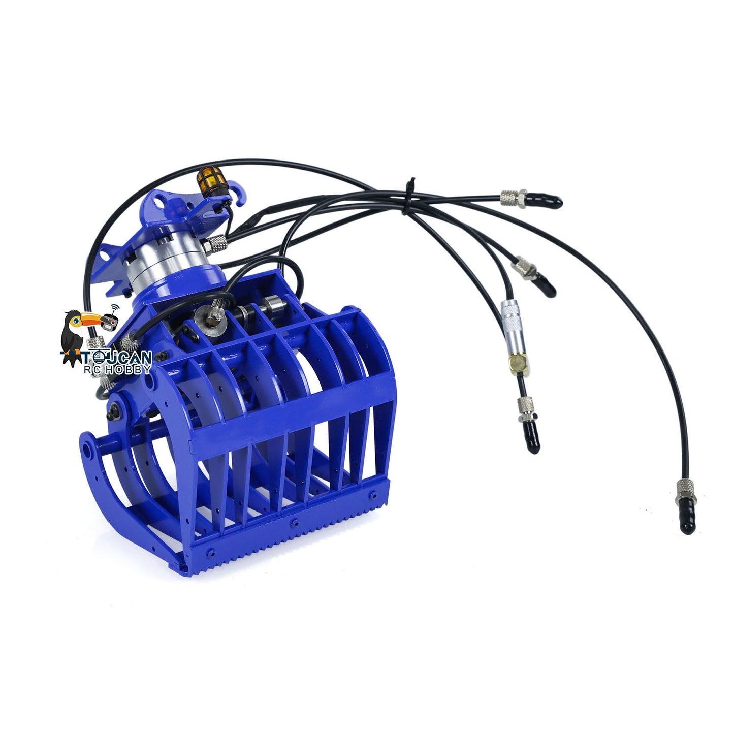 Hydraulischer Greifer aus Metall, kippbarer Greifereimer für DIY 1/14 MT Modell 946 946-3 RC-Bagger mit Raupenfahrwerk, Modell, Fernbedienung, Fahrzeuge