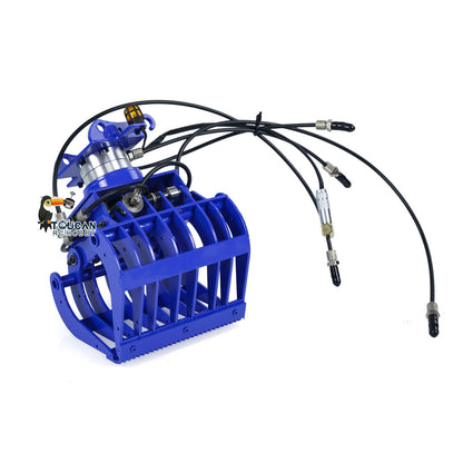 Hydraulischer Greifer aus Metall, kippbarer Greifereimer für DIY 1/14 MT Modell 946 946-3 RC-Bagger mit Raupenfahrwerk, Modell, Fernbedienung, Fahrzeuge