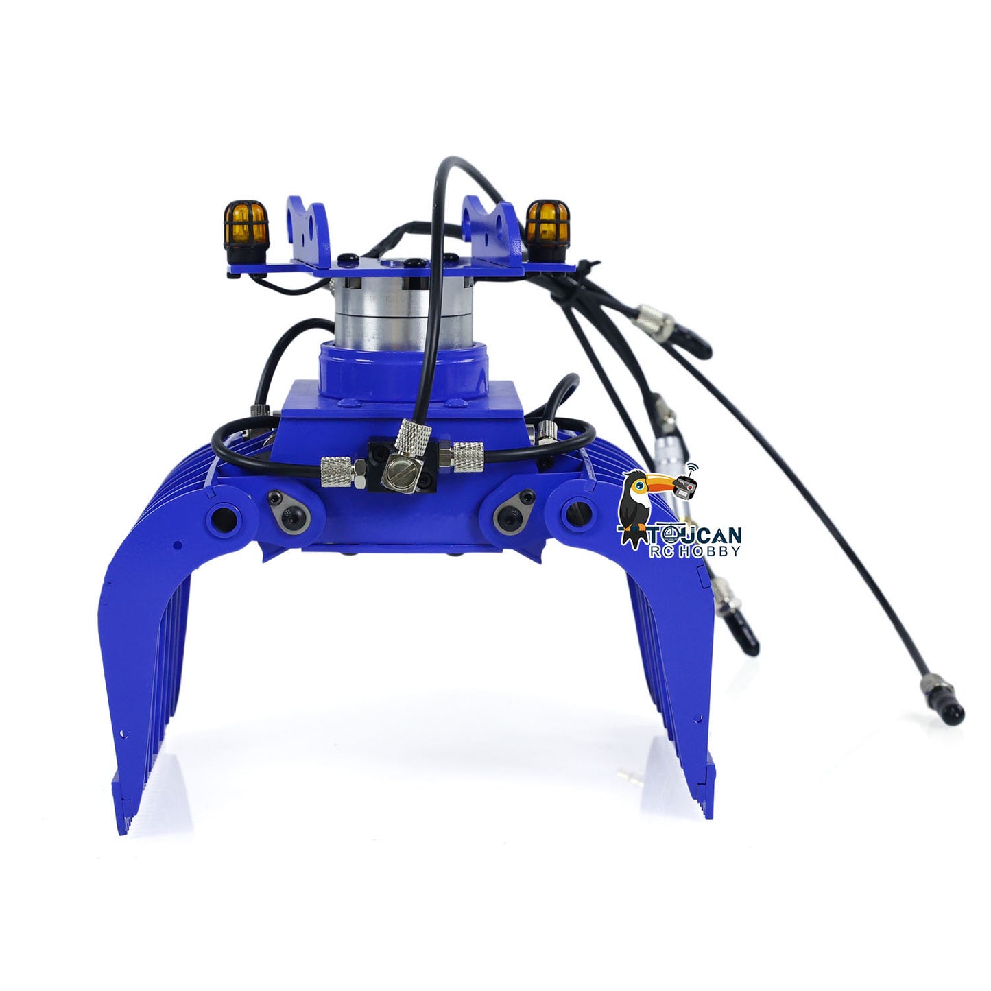 Hydraulischer Greifer aus Metall, kippbarer Greifereimer für DIY 1/14 MT Modell 946 946-3 RC-Bagger mit Raupenfahrwerk, Modell, Fernbedienung, Fahrzeuge