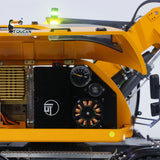 CUT Model 1/14 Remote Control Hydraulic Wheeled Excavator 3Arms LR914 8CH Valve Metal RC Digger Flysky PL18EV Lite Radio RTR