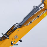 CUT LR914 1/14 Metal RC Hydraulic Wheel Excavator RTR 3 Arms 8-Way Valve Digger PL18EV Lite Controller Manual Quick Coupler Light & Sound System Cabin Guard Rail Tail hook for Model Collectors