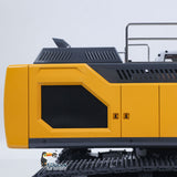 XDRC 1/14 Hydraulic Crawler Excavator 945 Radio Control Digger Construction Vehicle 3-Way Valve Brushless Drive Quick Coupler