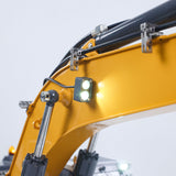 XDRC 1/14 945 Metal RC Hydraulic Excavator Remote Control Digger Assembled Painted Hobby Model Sound Light System