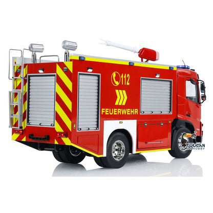 TOUCAN RC HOBBY 1/14 4x2 RC Fire Vehicles Radio Control Fire Fighting Truck 3-speed Transmission Lighting and Sound System Assembled and Painte