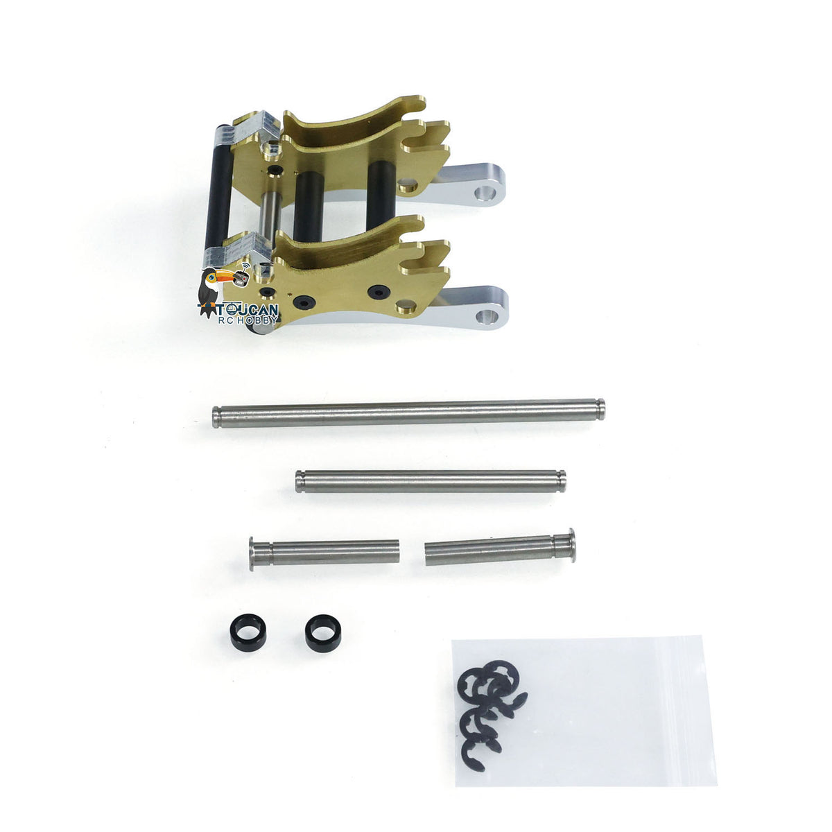 Manuelle Schnellwechslergabel aus Metall für JDModel JDM-198 ZW370 RC-Hydraulikladermodell DIY Funkgesteuertes Baufahrzeug