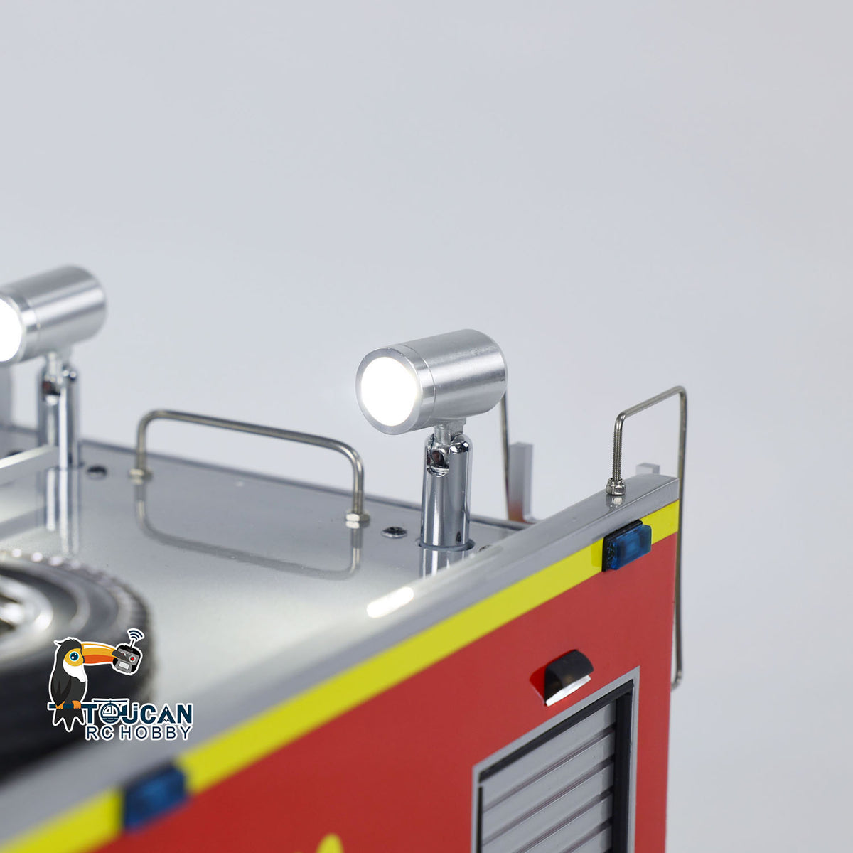 TOUCAN RC HOBBY 1/14 4x2 RC Fire Vehicles Radio Control Fire Fighting Truck 3-speed Transmission Lighting and Sound System Assembled and Painte