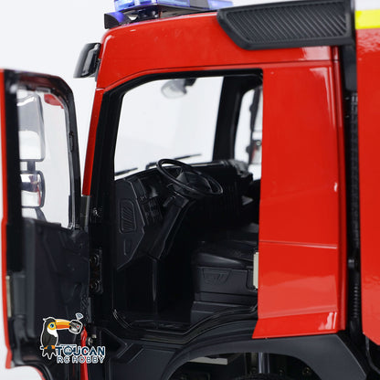 TOUCAN RC HOBBY 1/14 4x2 RC Fire Vehicles Radio Control Fire Fighting Truck 3-speed Transmission Lighting and Sound System Assembled and Painte