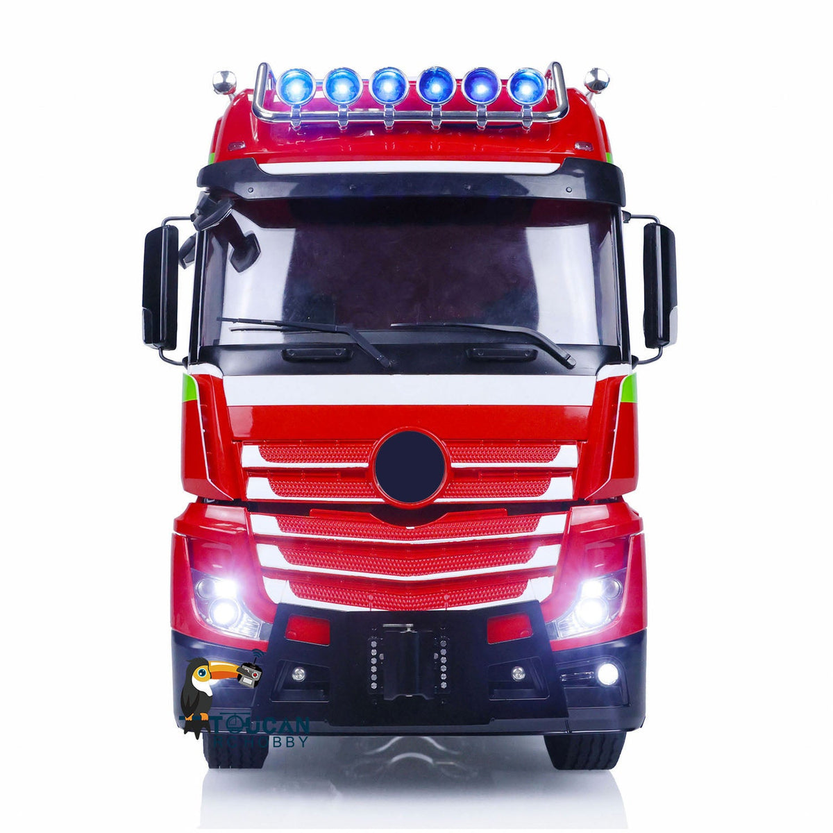 TOUCAN RC HOBBY 1/14  RC Tractor Truck 8X8 Metal Chassis Differential Lock Axles  Cab Radio Controlled Lorry Cars Model Front Hook