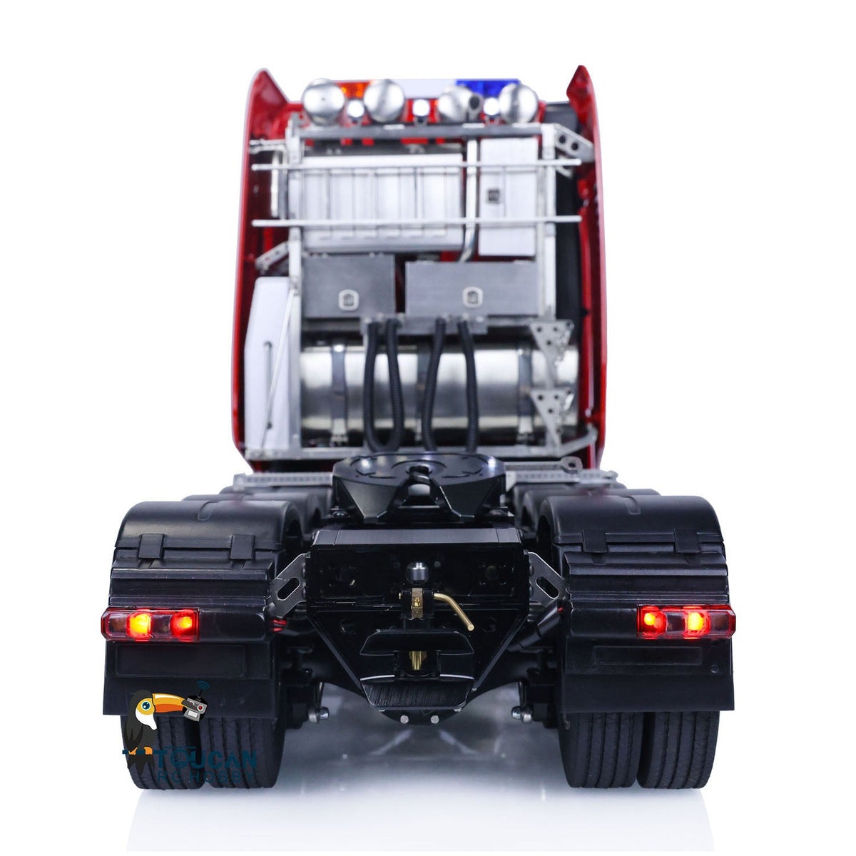TOUCAN RC HOBBY 1/14  RC Tractor Truck 8X8 Metal Chassis Differential Lock Axles  Cab Radio Controlled Lorry Cars Model Front Hook