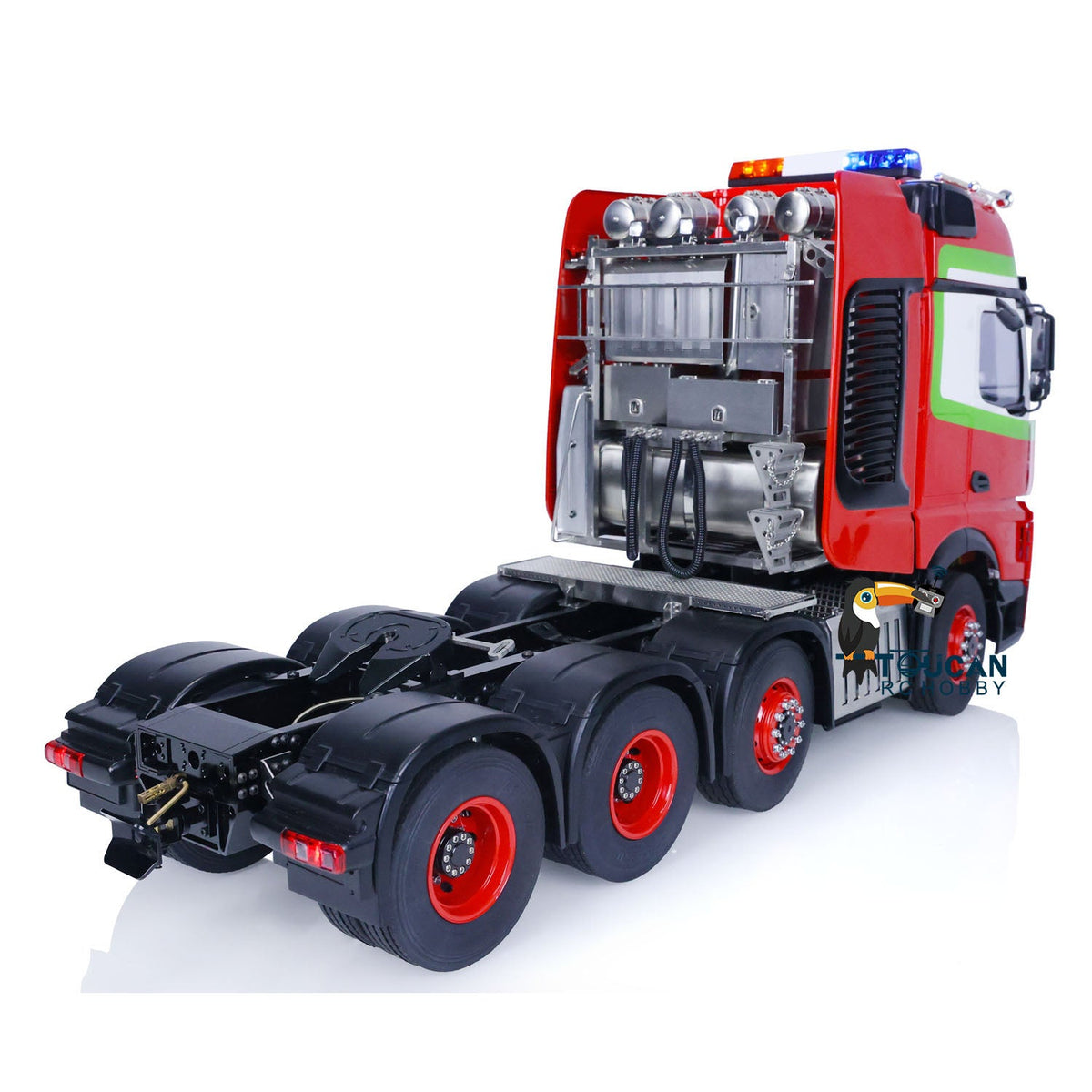 TOUCAN RC HOBBY 1/14  RC Tractor Truck 8X8 Metal Chassis Differential Lock Axles  Cab Radio Controlled Lorry Cars Model Front Hook