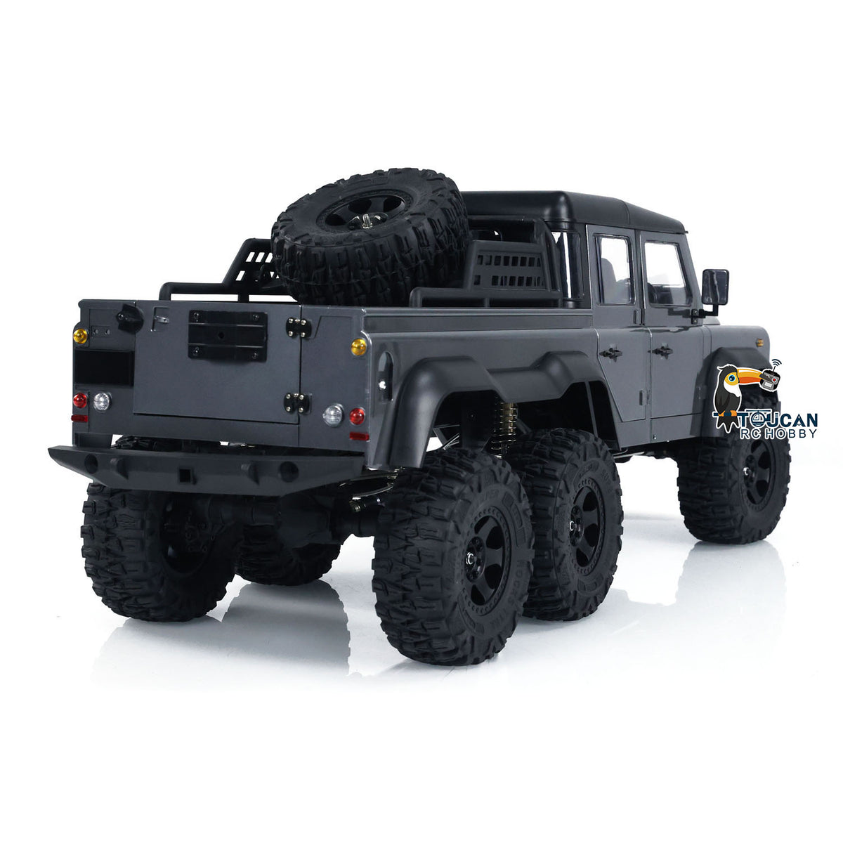 1:10 Off-Road Pickup Truck 6*6 Rock Crawler Lichter Sound Bewegliche Türen 2,4G mit Licht Sound System drei differential schlösser