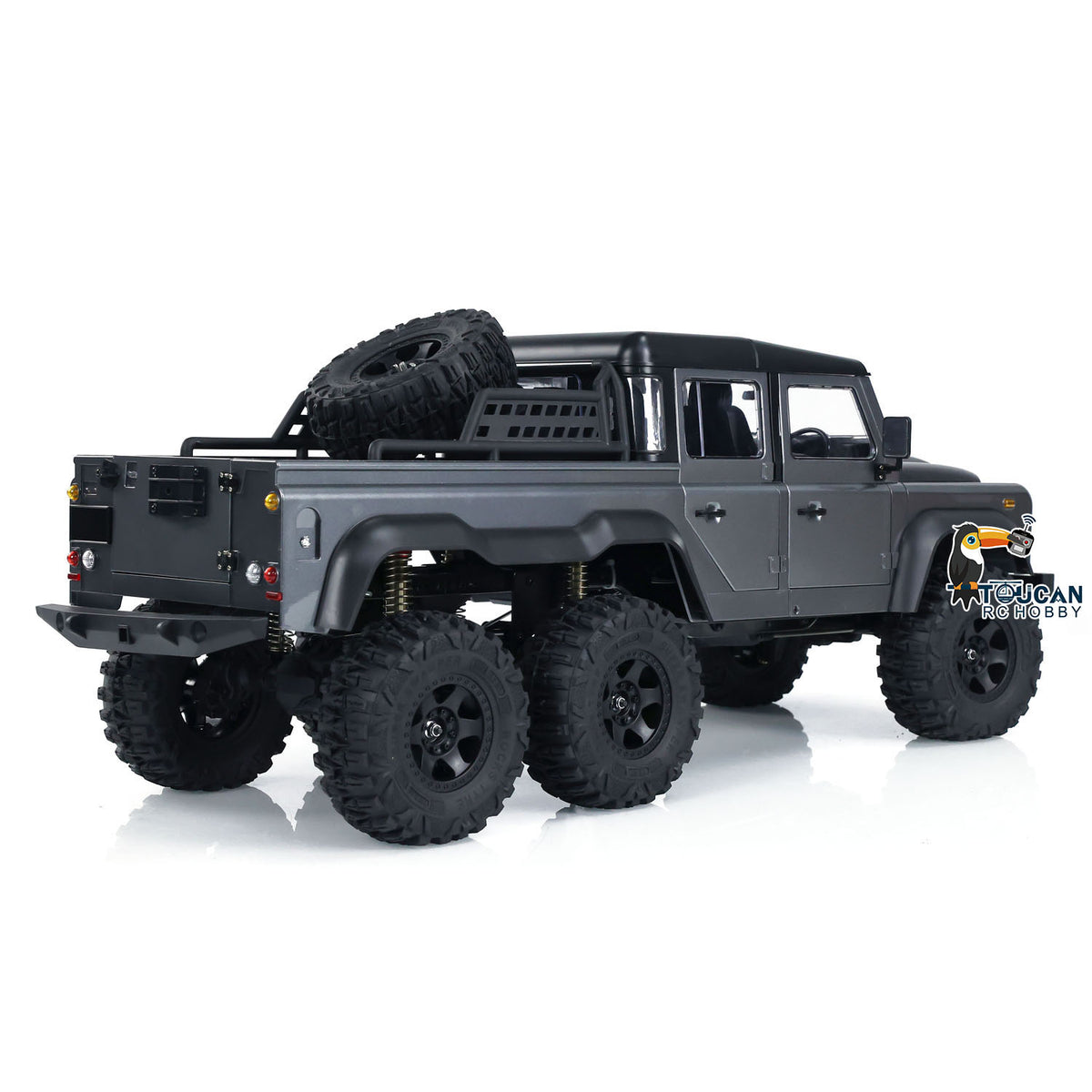 1:10 Off-Road Pickup Truck 6*6 Rock Crawler Lichter Sound Bewegliche Türen 2,4G mit Licht Sound System drei differential schlösser