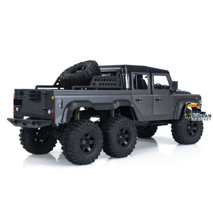 1:10 Off-Road Pickup Truck 6*6 Rock Crawler Lichter Sound Bewegliche Türen 2,4G mit Licht Sound System drei differential schlösser