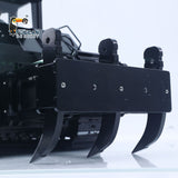 RTR Metal 1/12 Remote Control Hydraulic Bulldozer D155AX 7 Valves Heavy Duty Model Dozer 5 Plows Brushless Motor Light System