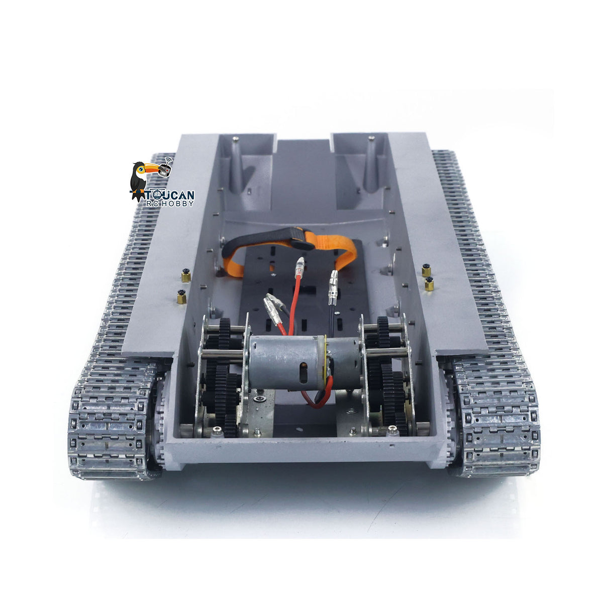 Metallchassis mit Antriebsgetriebe, Kettenrädern, Leiträdern, Laufrädern für Heng Long 1/16 Ferngesteuerter Panzer Merkava IV 3958 Modell