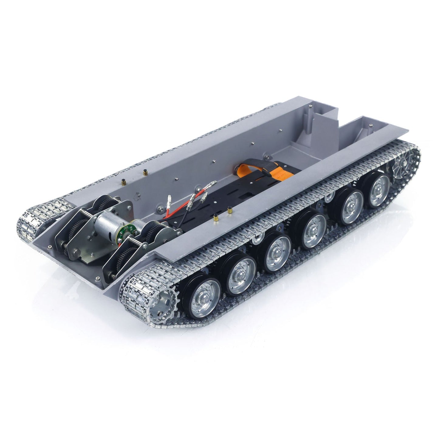 Metal Chassis with Driving Gearbox Idlers Road Drive Wheels for Heng Long 1/16 3958 Merkava IV Remote Control Tank Vehicle Model