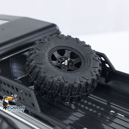 1:10 Off-Road Pickup Truck 6*6 Rock Crawler Lichter Sound Bewegliche Türen 2,4G mit Licht Sound System drei differential schlösser