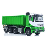 8x8 1/14 Hydraulic RC Full Dump Truck Metal Roll On Off Tipper Car Model Sound Light Simulation Vehicle FlySky ST8 Remote Control