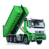 8x8 1/14 Hydraulic RC Full Dump Truck Metal Roll On Off Tipper Car Model Sound Light Simulation Vehicle FlySky ST8 Remote Control
