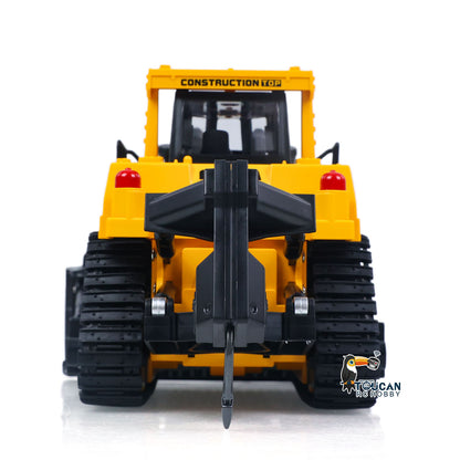 TOUCAN RC HOBBY HUINA 1/16 Electric Remote Control Bulldozer 1554 RC Dozer Finished Model Metal Ripper Light Effect Battery Ready to Run