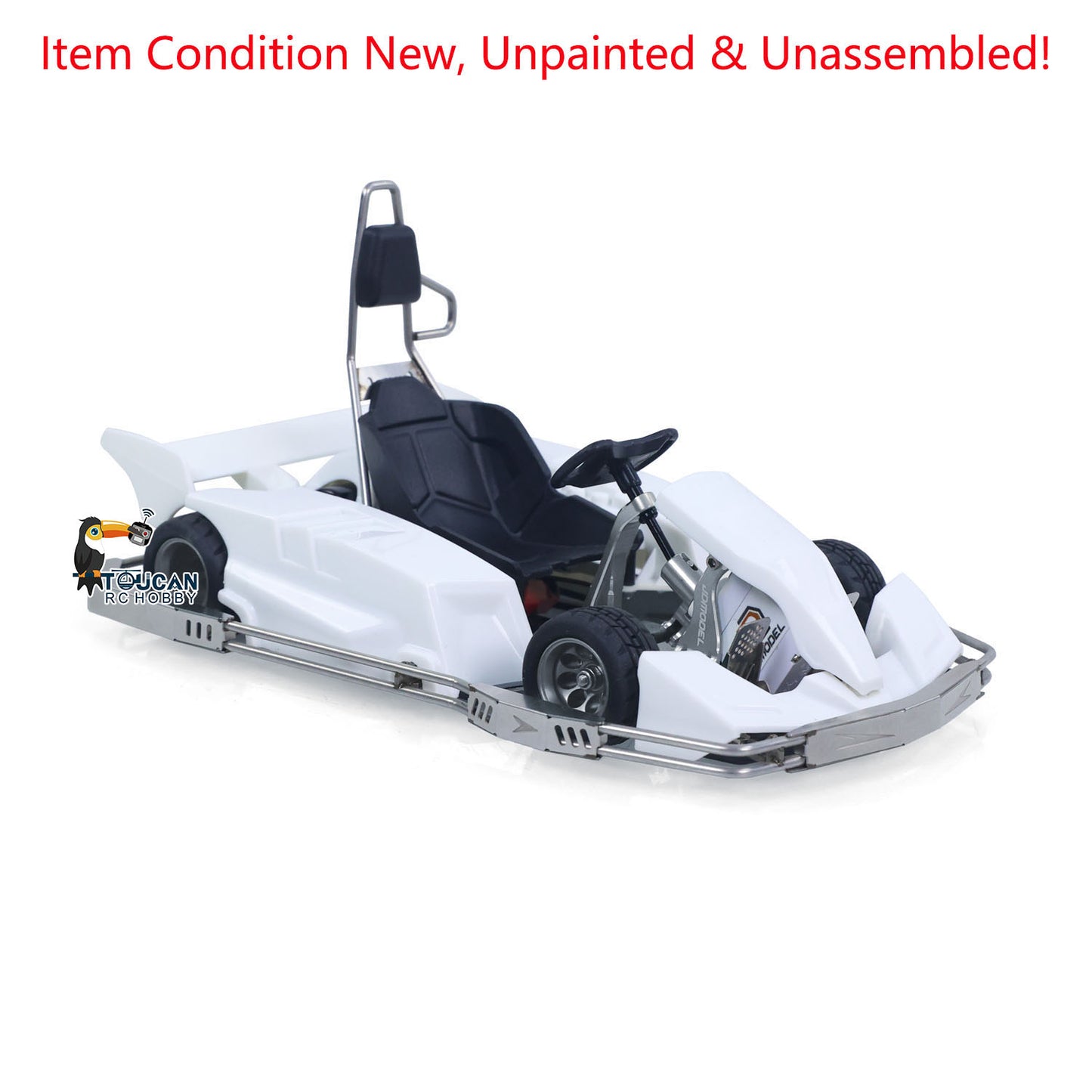 1/10 Plastic RC Go-Kart JDM 298B KIT Radio Controlled Electric Racing Car Unlimited Retrofit DIY Model for Adult Advanced Player
