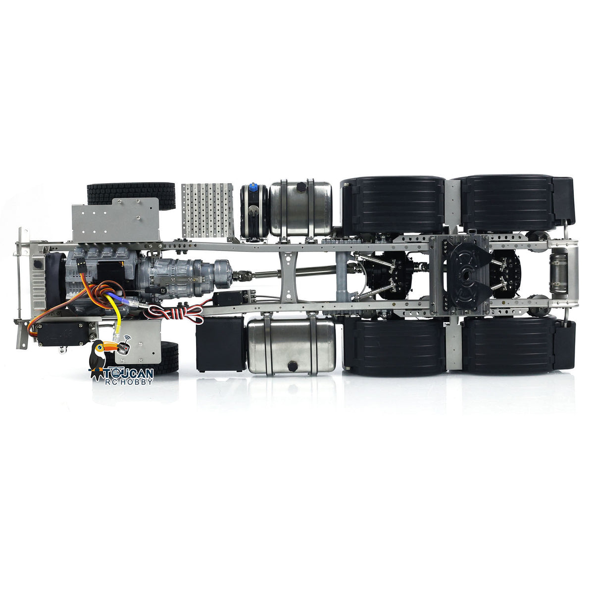 ScaleClub 1/14 6x6 Metallchassis für RC-Traktor, ferngesteuerter LKW, R62 R73, Elektromodell, Luftfederung, optionale Typen