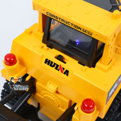TOUCAN RC HOBBY HUINA 1/16 Electric Remote Control Bulldozer 1554 RC Dozer Finished Model Metal Ripper Light Effect Battery Ready to Run