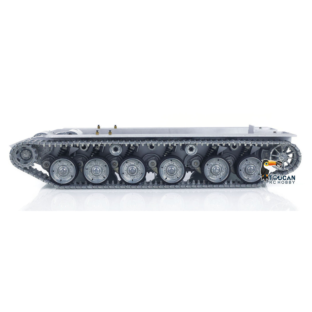 Metallchassis mit Antriebsgetriebe, Kettenrädern, Leiträdern, Laufrädern für Heng Long 1/16 Ferngesteuerter Panzer Merkava IV 3958 Modell