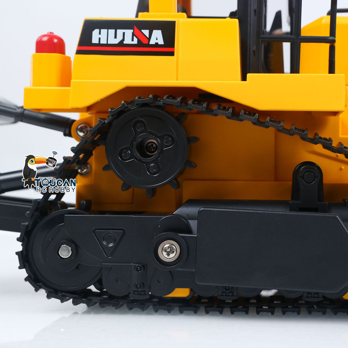 TOUCAN RC HOBBY HUINA 1/16 Electric Remote Control Bulldozer 1554 RC Dozer Finished Model Metal Ripper Light Effect Battery Ready to Run
