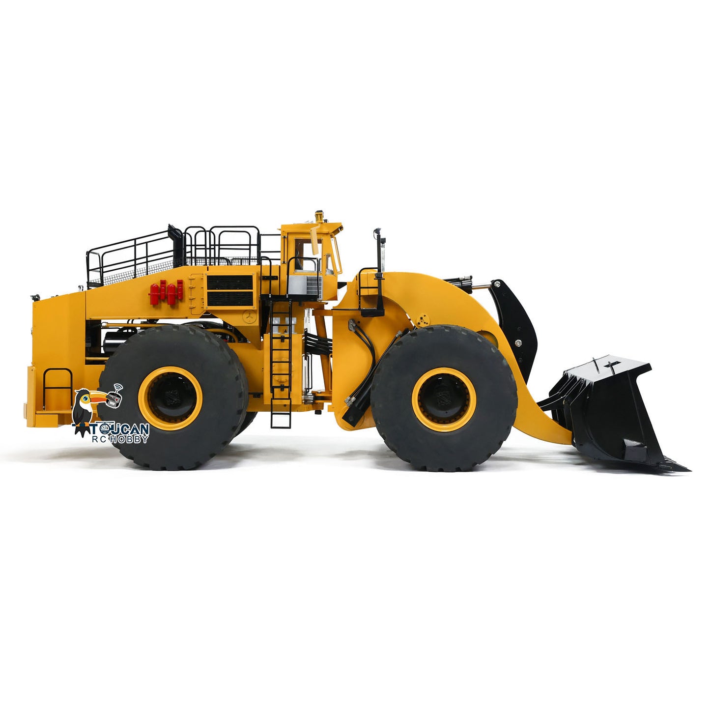 Toucanhobby L2350 1/14 Metal RC Hydraulic Loader Heavy Duty Giant Model Smoke Unit FlySky ST8 Remote Controller for Model Enthusiasts