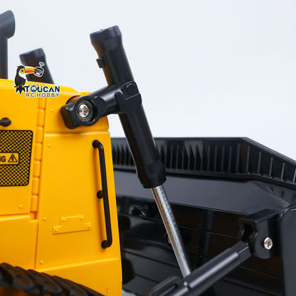TOUCAN RC HOBBY HUINA 1/16 Electric Remote Control Bulldozer 1554 RC Dozer Finished Model Metal Ripper Light Effect Battery Ready to Run